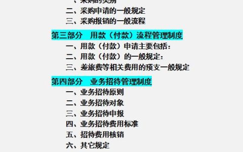 公司財務管理規(guī)章制度，內(nèi)容全面流程詳細，可參考套用（企業(yè)財務規(guī)章制度及流程）