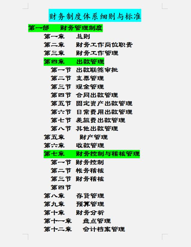 財務制度體系細則與標準，從財務管理制度到財務控制，內容全面