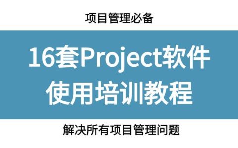 項目管理必備，16套Project軟件使用教程，解決所有項目管理問題（項目管理軟件project教程）